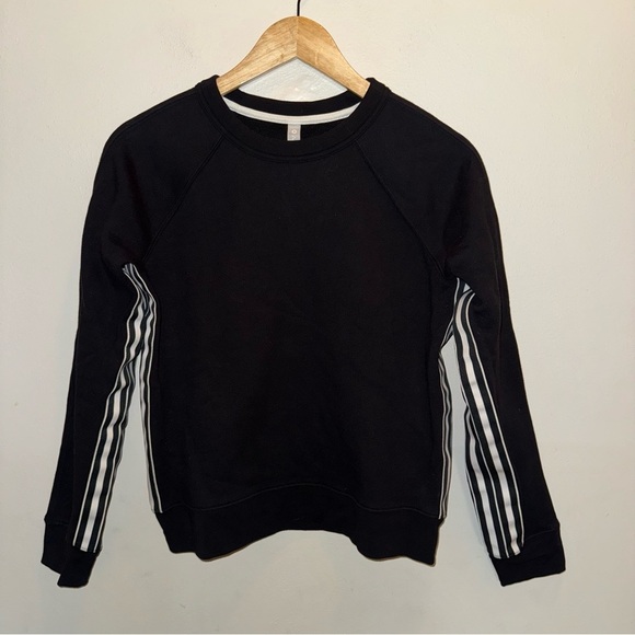 Athleta 24/7 Crewneck Sweatshirt Women’s Size Extra Small Striped - Picture 2 of 8